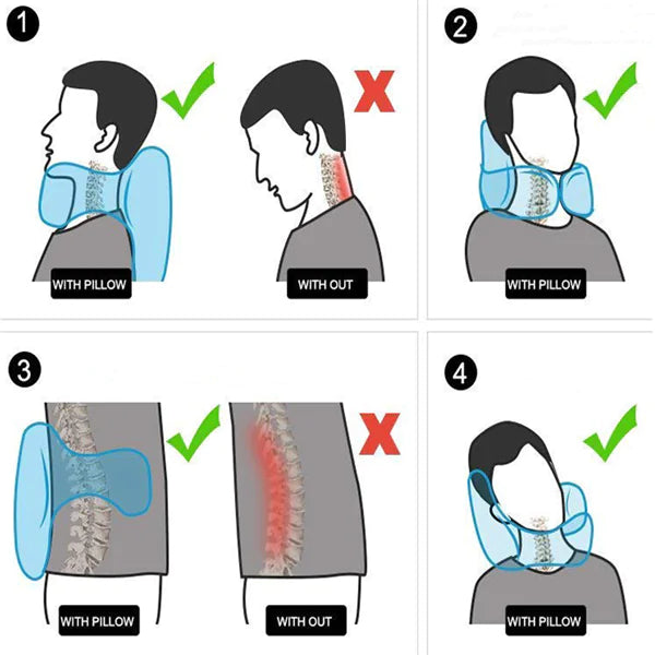 Memory Foam U-Shaped Neck Pillow for Travel